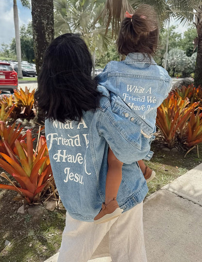 Elevated Faith What a Friend in Jesus Kids Denim Jacket