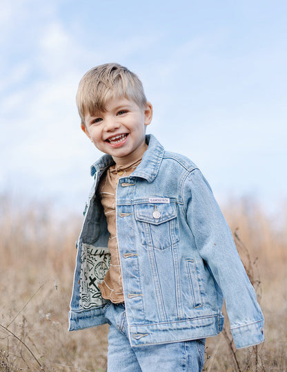 Elevated Faith What a Friend in Jesus Kids Denim Jacket
