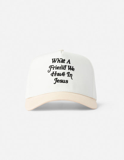 Elevated Faith What a Friend in Jesus Trucker Hat