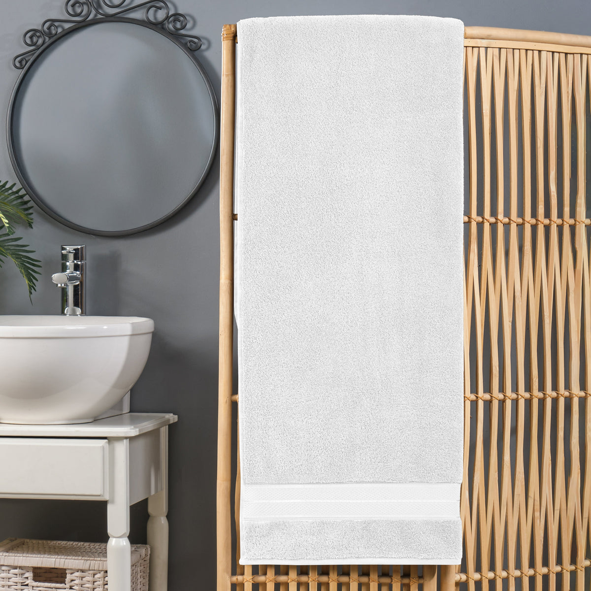 Elegant Comfort 1-Piece Premium Turkish Cotton Three Line Popcorn Oversized Bath Sheet Towel 40 x 80 Inch