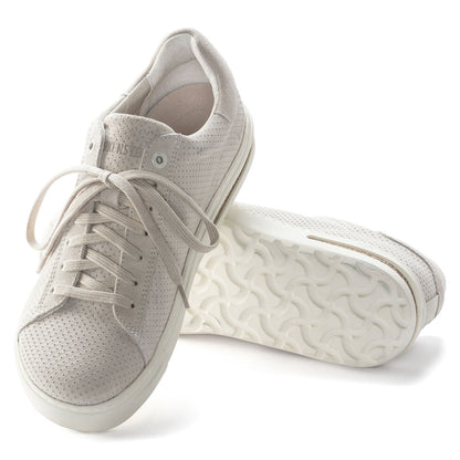 Birkenstock Unisex Bend Low Suede Leather Embossed Antique White