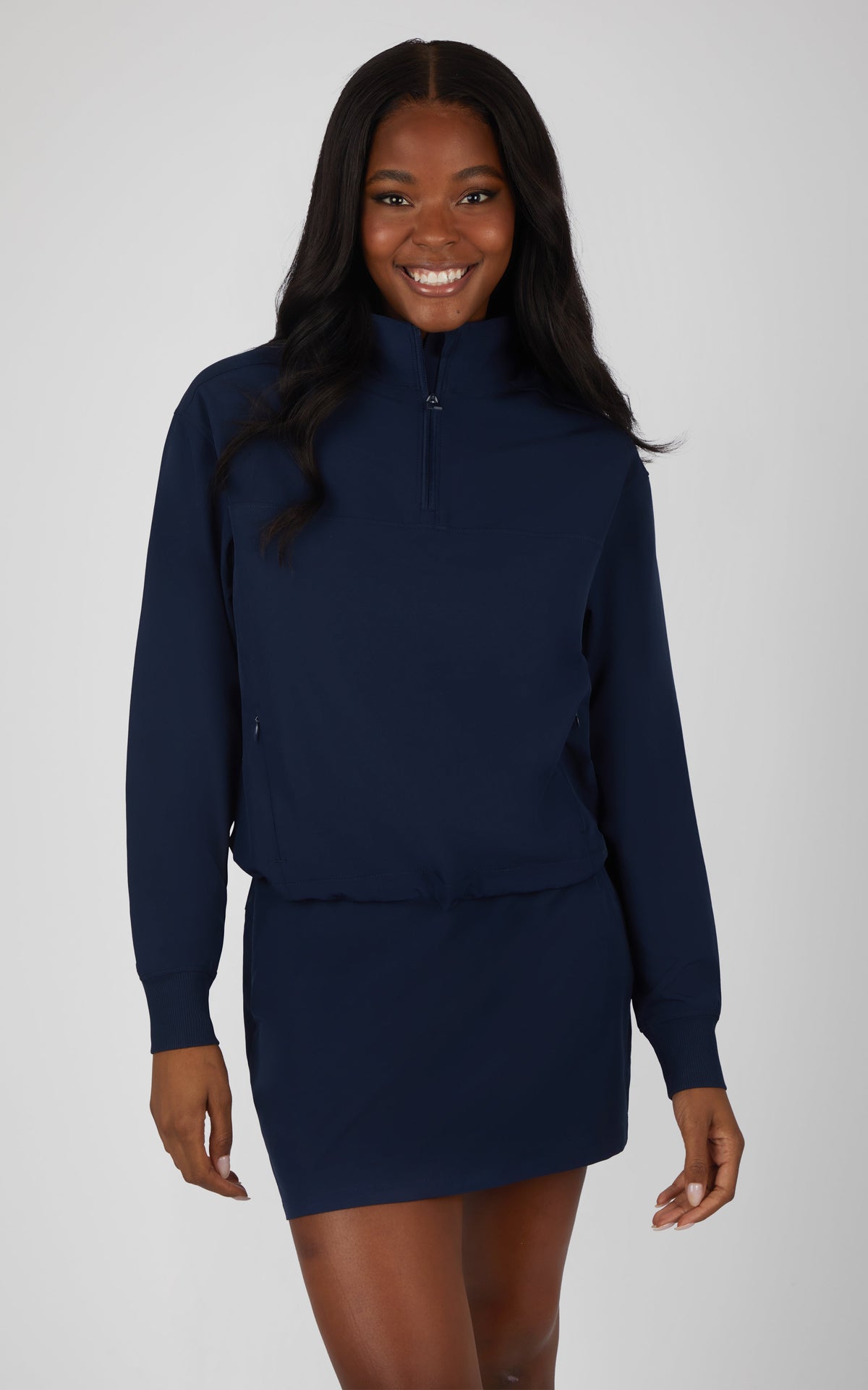 90 Degree by Reflex Citylite Half Zip Cinched Hem Jacket