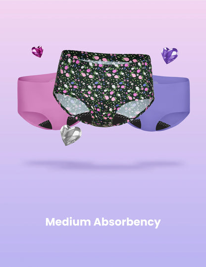 Teen Leakproof UltraThin No-Show Boyshort 3-Pack