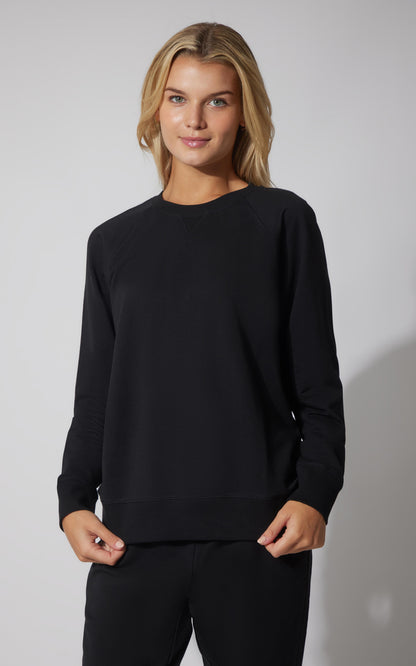 90 Degree by Reflex Terry Everyday Raglan Pullover Sweatshirt
