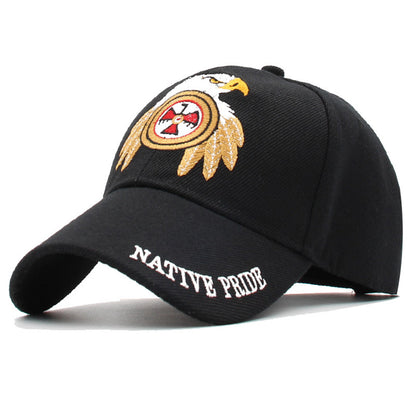 Anna-Kaci USA American Flag Patriotic Eagle Hawk Embossed 3D Adjustable Velcro Baseball Caps Hats