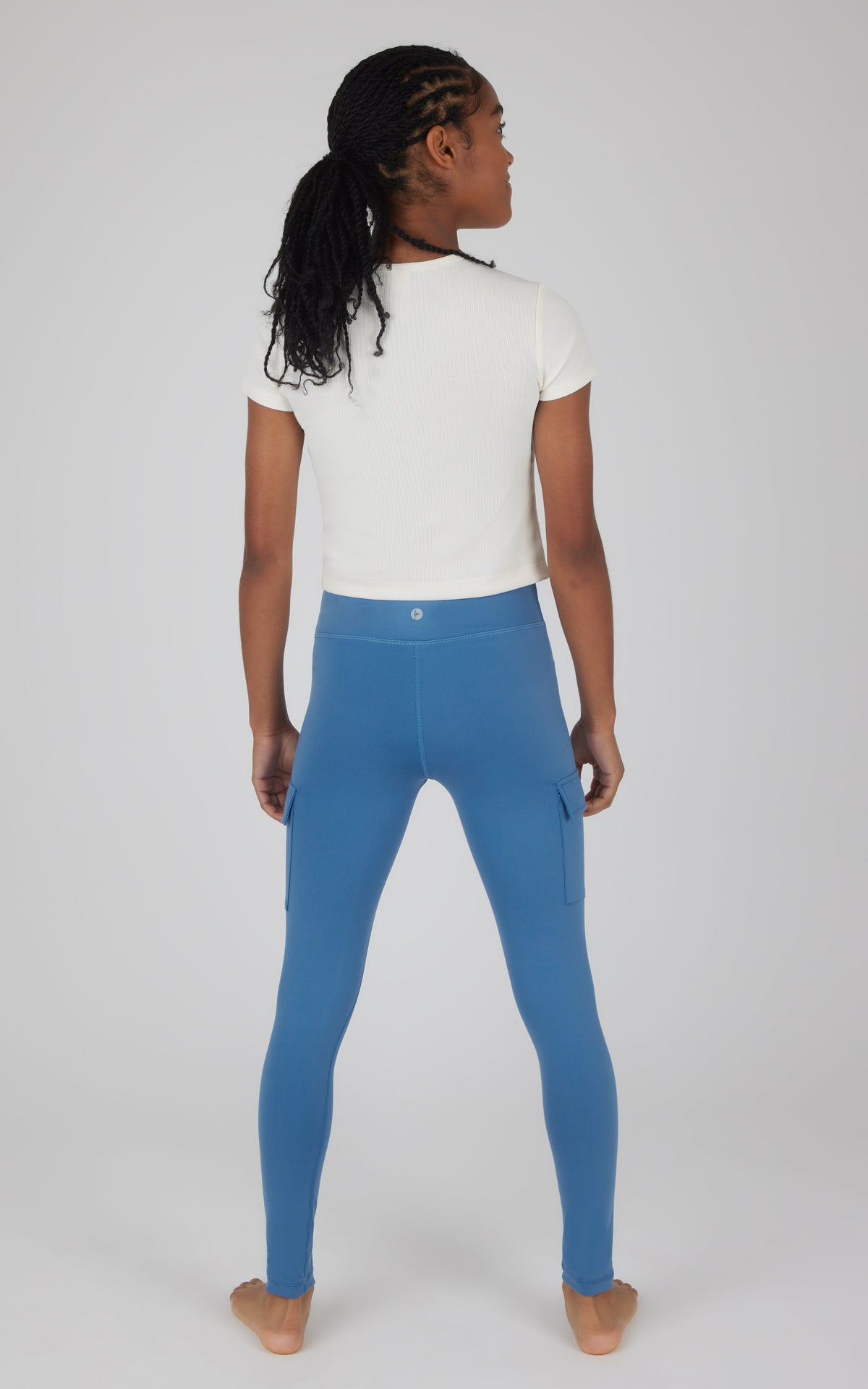 90 Degree by Reflex Girls 2 PK Interlock Everyday Cargo and Basic Legging