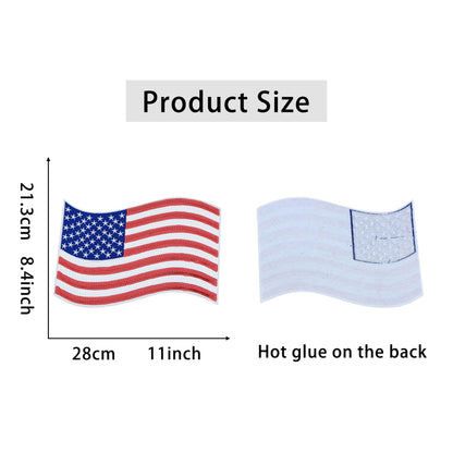 Independence Day Sequin American Flag Iron On Patch Glitter Patriotic USA 4th of July Craft Sewing Embroidery Clothing Patch Decoration