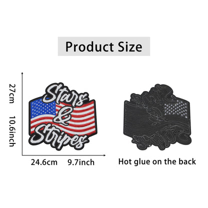 Independence Day Sequin American Flag Iron On Patch Glitter Patriotic USA 4th of July Craft Sewing Embroidery Clothing Patch Decoration