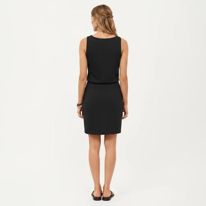 Anna-Kaci Women's Sleeveless Tank Dress with Scoop Neck Adjustable Drawstring Waist Fitted Casual Mini Dress