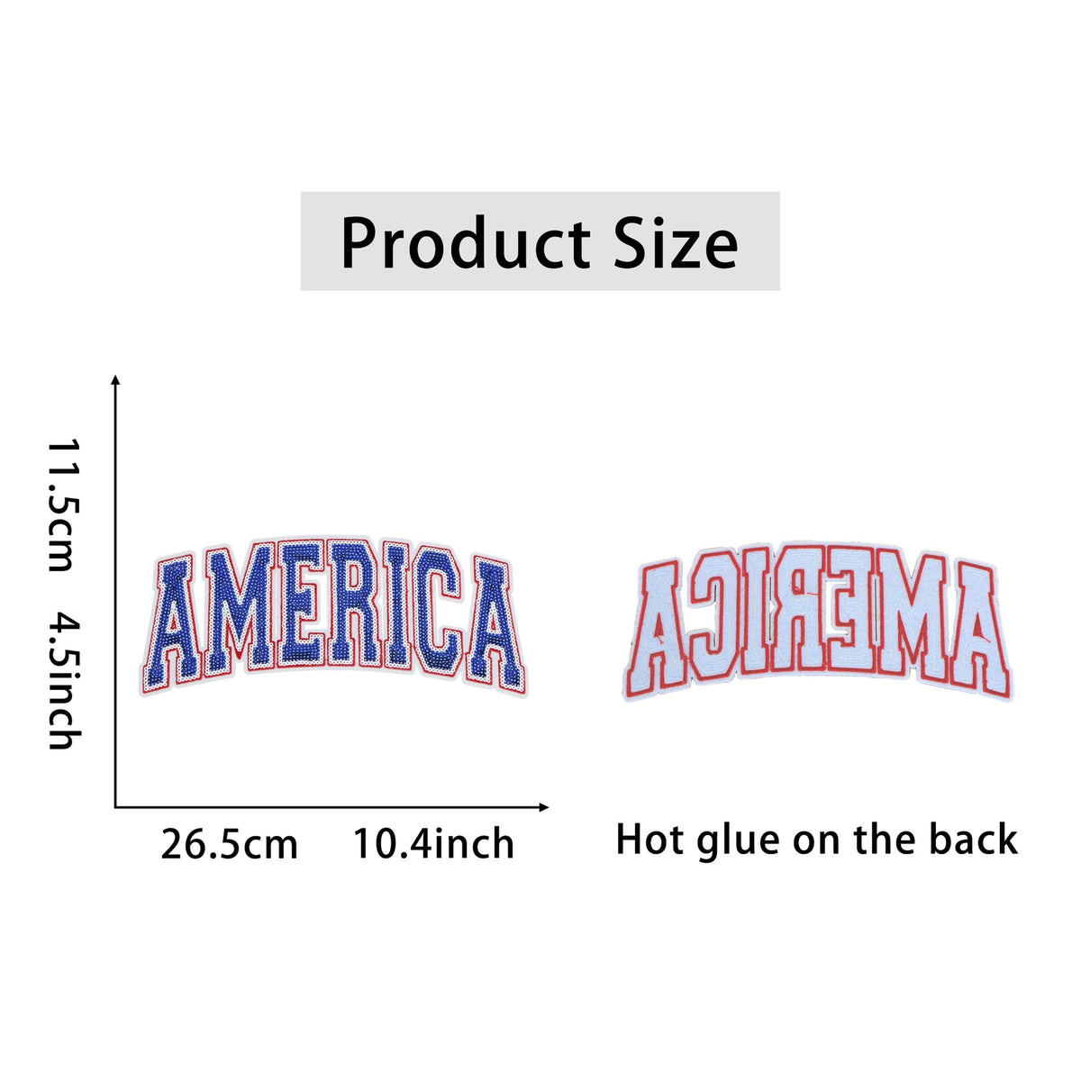 Independence Day Sequin American Flag Iron On Patch Glitter Patriotic USA 4th of July Craft Sewing Embroidery Clothing Patch Decoration