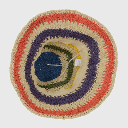 Anna-Kaci Women's Vibrant Multicolored Crochet Bucket Hat