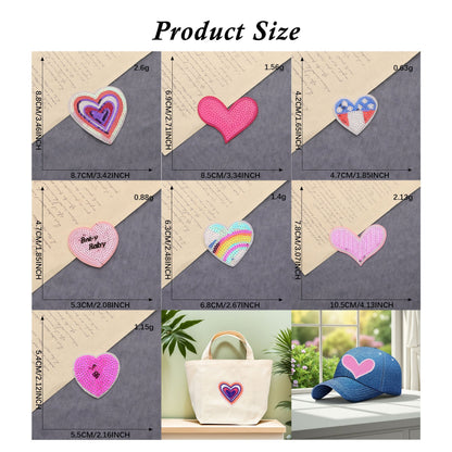 Sequin Star Heart Iron On Patches Clothing Embroidered Sewing Repair Hot-fix Garment Bag Shoes Backpack Hat DIY Decoration
