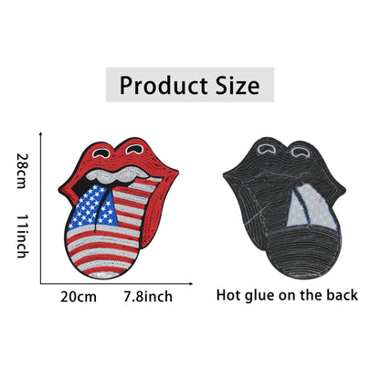 Independence Day Sequin American Flag Iron On Patch Glitter Patriotic USA 4th of July Craft Sewing Embroidery Clothing Patch Decoration