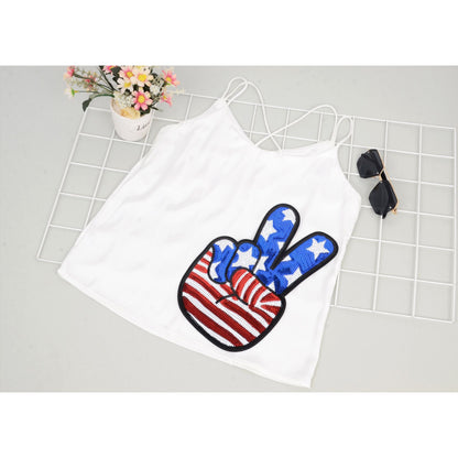 Independence Day Sequin American Flag Iron On Patch Glitter Patriotic USA 4th of July Craft Sewing Embroidery Clothing Patch Decoration