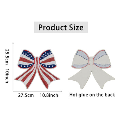 Independence Day Sequin American Flag Iron On Patch Glitter Patriotic USA 4th of July Craft Sewing Embroidery Clothing Patch Decoration