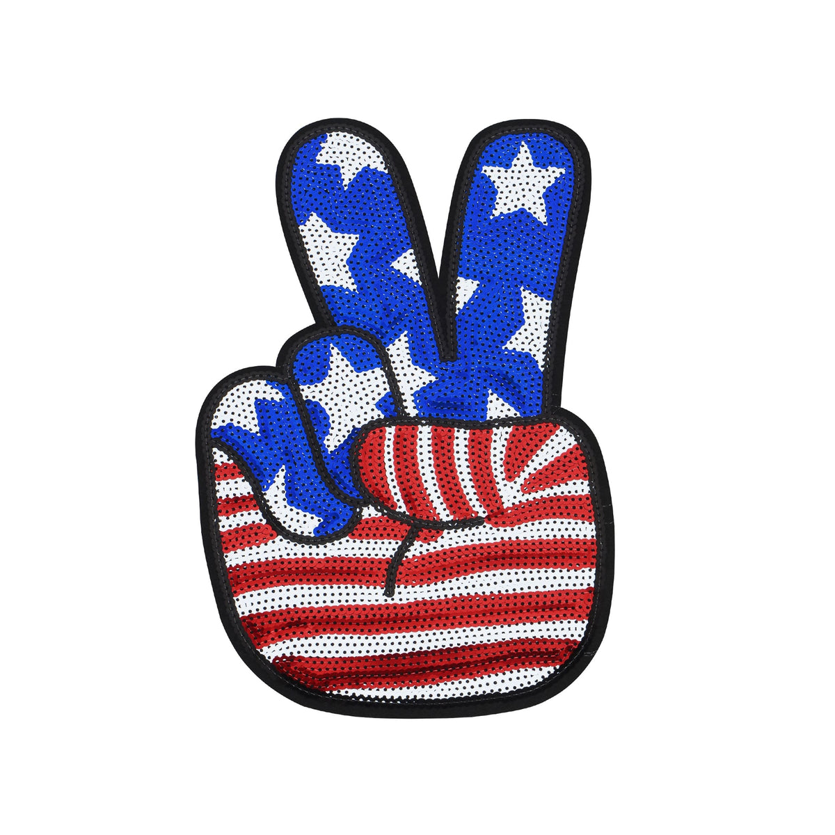 Independence Day Sequin American Flag Iron On Patch Glitter Patriotic USA 4th of July Craft Sewing Embroidery Clothing Patch Decoration