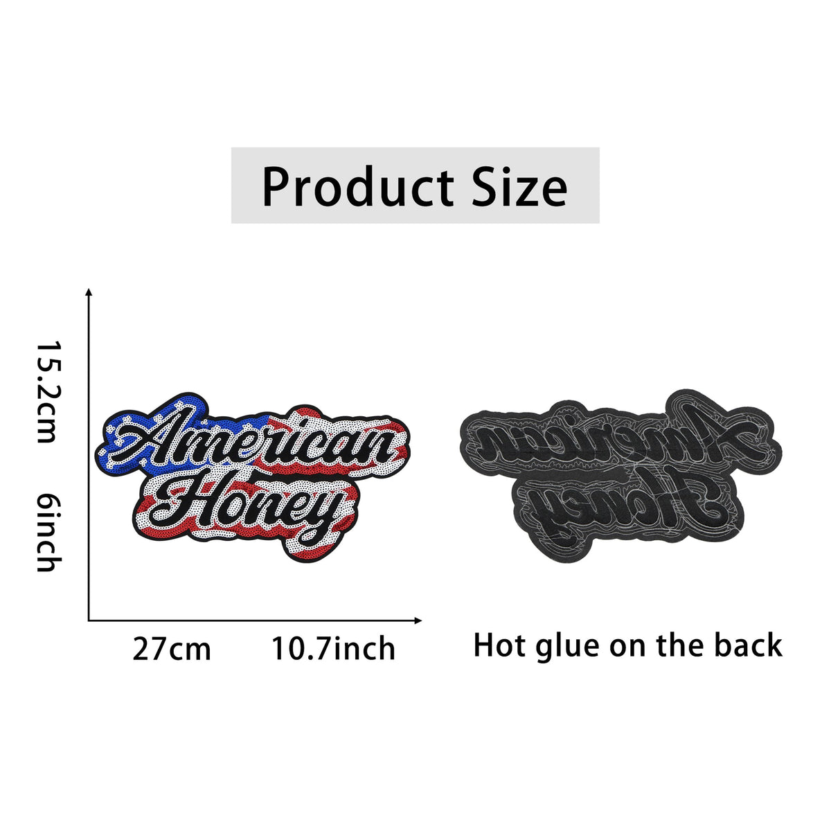 Independence Day Sequin American Flag Iron On Patch Glitter Patriotic USA 4th of July Craft Sewing Embroidery Clothing Patch Decoration