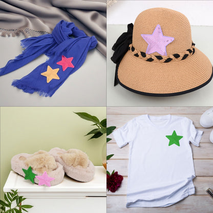 Sequin Star Heart Iron On Patches Clothing Embroidered Sewing Repair Hot-fix Garment Bag Shoes Backpack Hat DIY Decoration