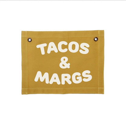 Frankie Jean Tacos & Margs Small Canvas Flag