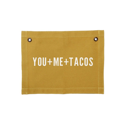 Frankie Jean You+Me+Tacos Small Canvas Flag
