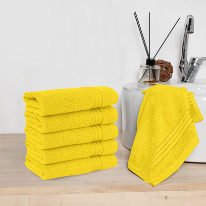 Elegant Comfort 6 Pack Premium Turkish Cotton Washcloths Set, 13 x 13 inch