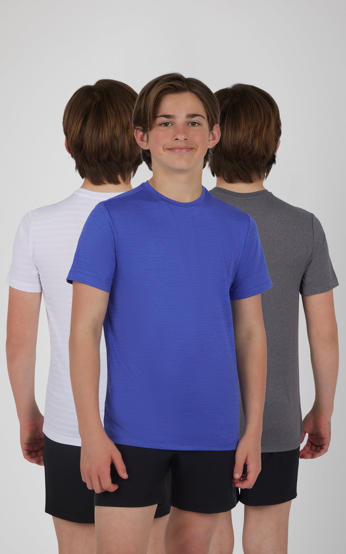 90 Degree by Reflex Boys 3 PK Mesh Performance Tee