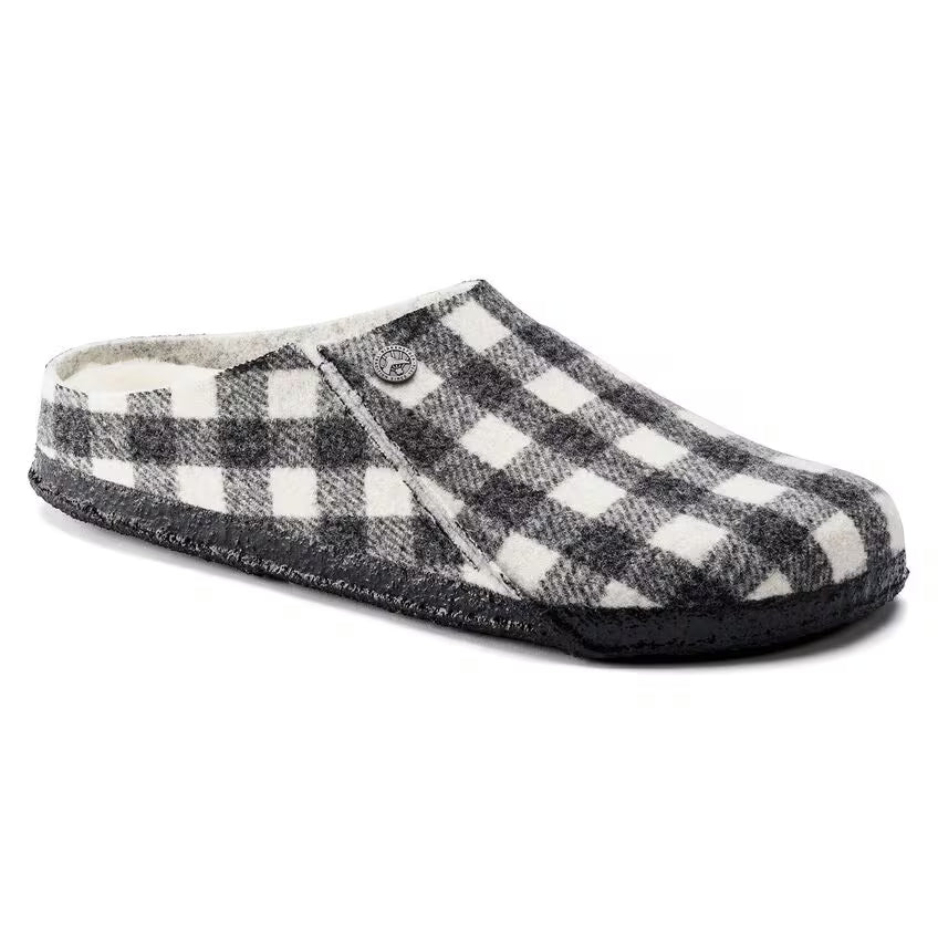 Birkenstock Zermatt Kids Shearling Wool Felt Plaid White