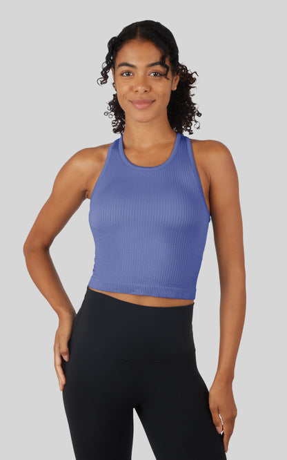 90 Degree by Reflex Ribbed Tank with Padded Bra