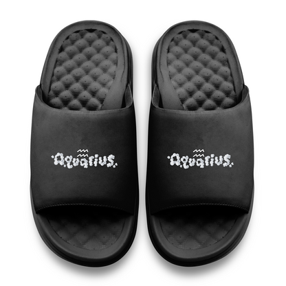 Aquarius Zodiac Elements Motive Slide Sandals