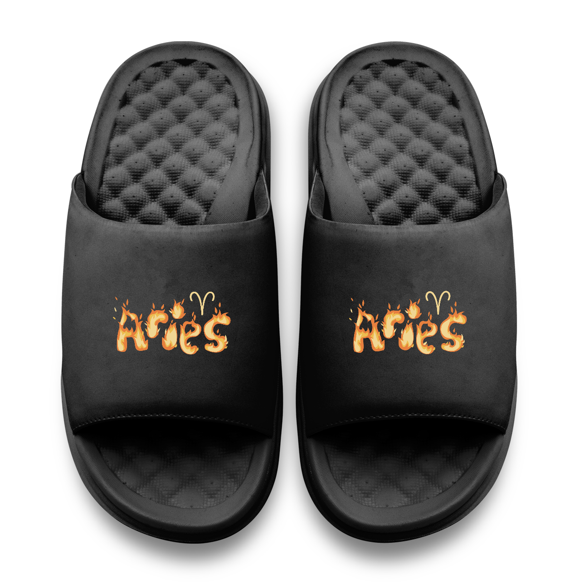 Aries Zodiac Elements Motive Slide Sandals