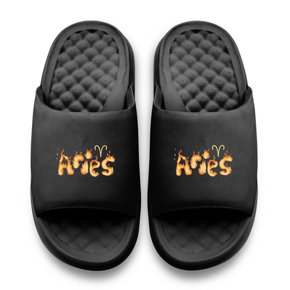 Aries Zodiac Elements Motive Slide Sandals