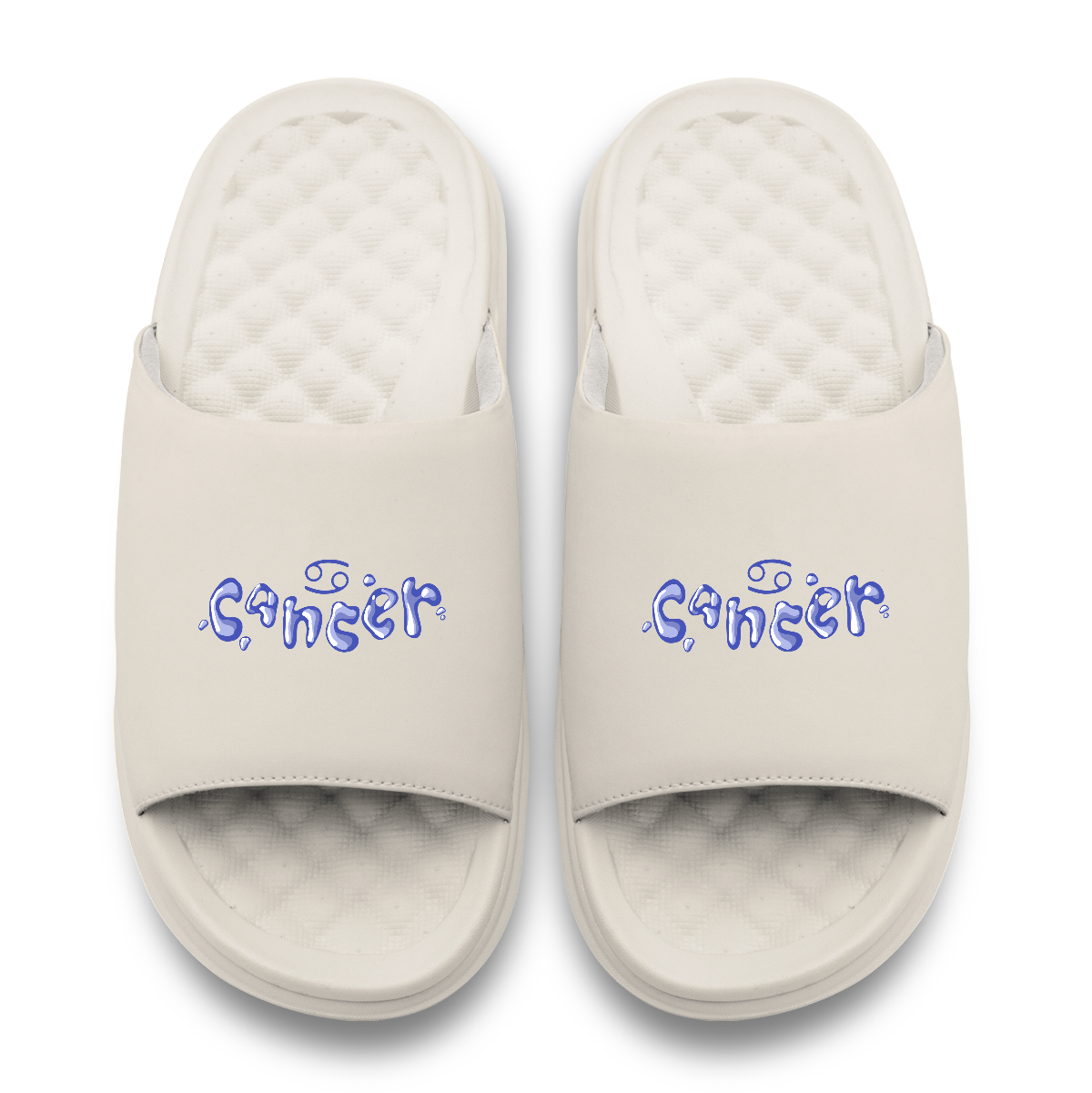 Cancer Zodiac Elements Motive Slide Sandals