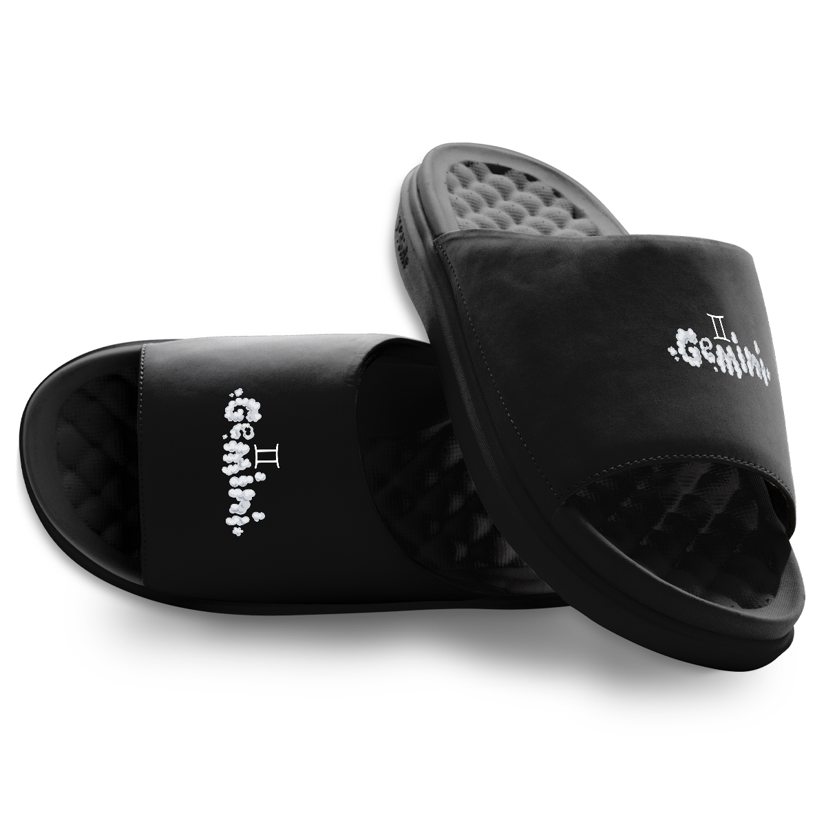 Gemini Zodiac Elements Motive Slide Sandals
