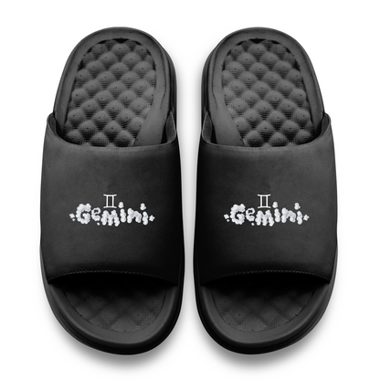 Gemini Zodiac Elements Motive Slide Sandals