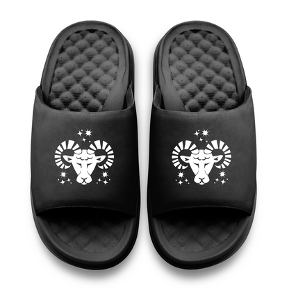 Aries Zodiac Symbols Motive Slide Sandals