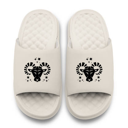 Aries Zodiac Symbols Motive Slide Sandals