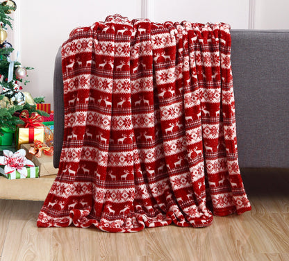 Elegant Comfort 50" x 60" Holiday Velvet Plush Blanket Throw - 50 x 60 inches