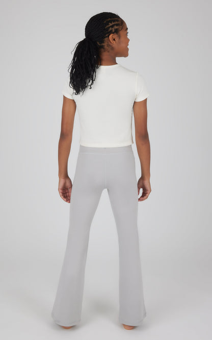 90 Degree by Reflex Girls 2 Pack Interlock Everyday Full Length Legging and Everyday Interlock High Waist Flared Pant