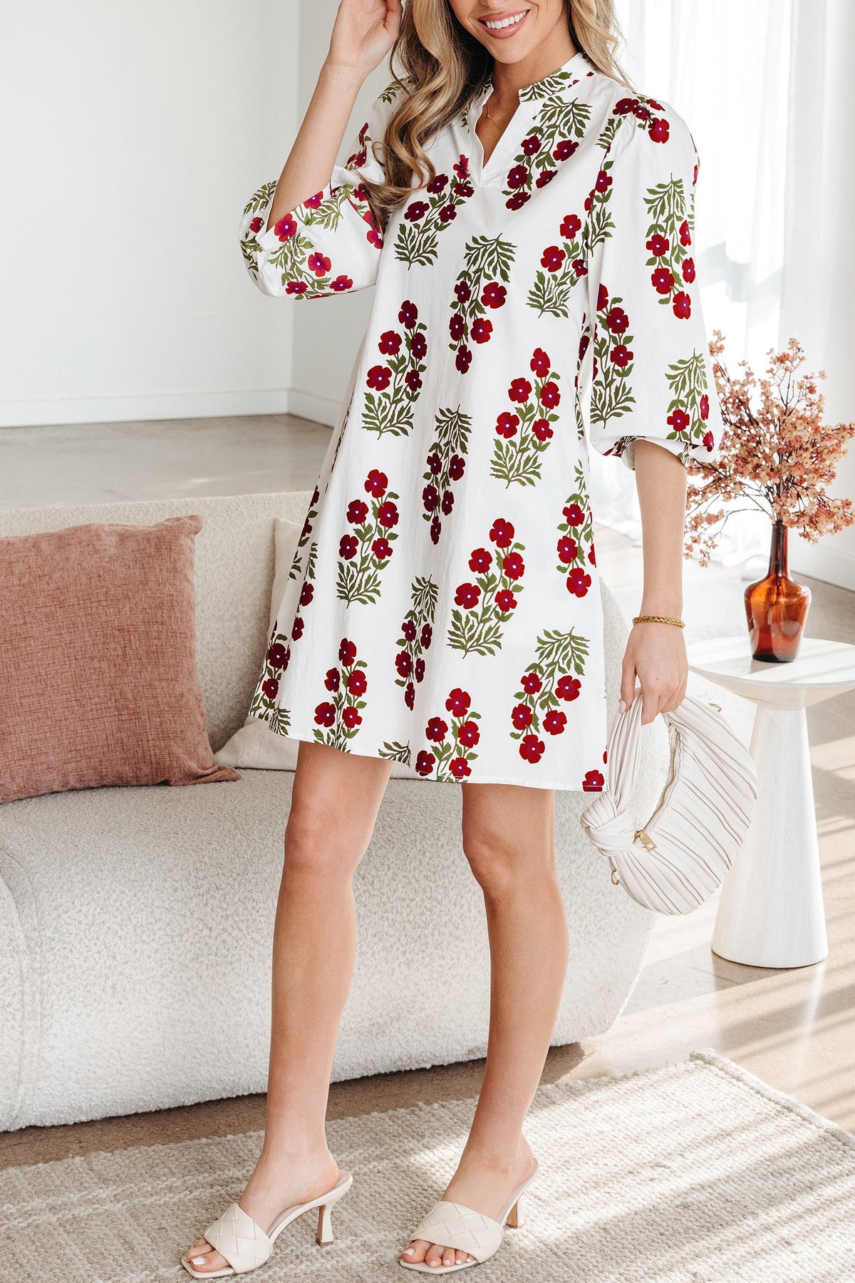 Threaded Pear Catalina Sleeve Loose Mini Dress