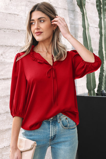 Threaded Pear Paislee 3 4 Sleeve Blouse