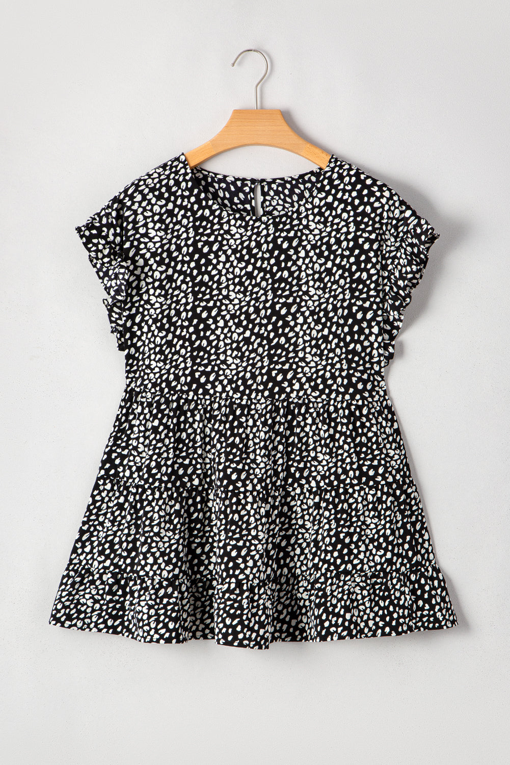 Threaded Pear Danielle Back Tiered Flowy PLUS Blouse
