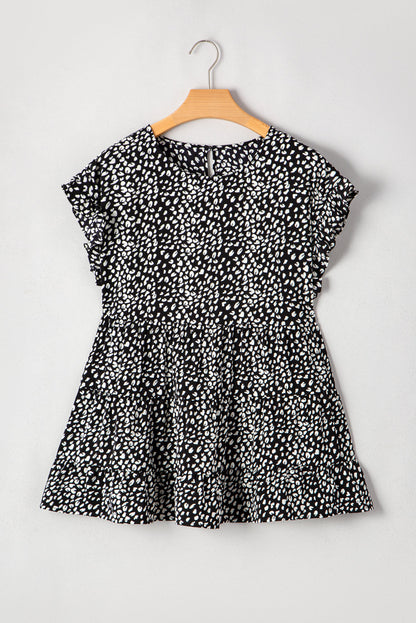 Threaded Pear Danielle Back Tiered Flowy PLUS Blouse
