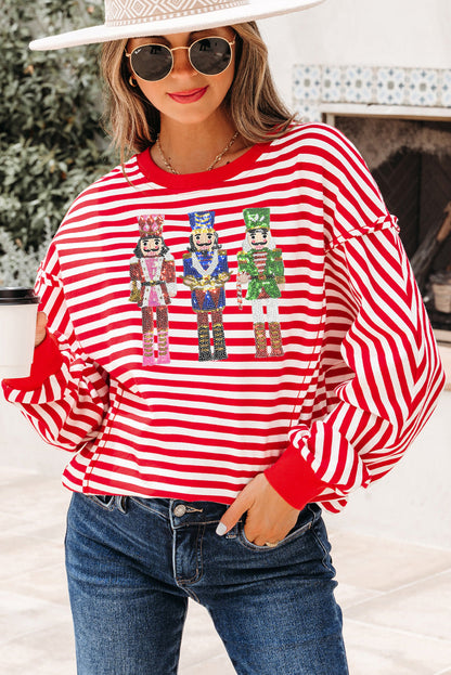 Threaded Pear Elizabeth Patched Drop Shoulder Top