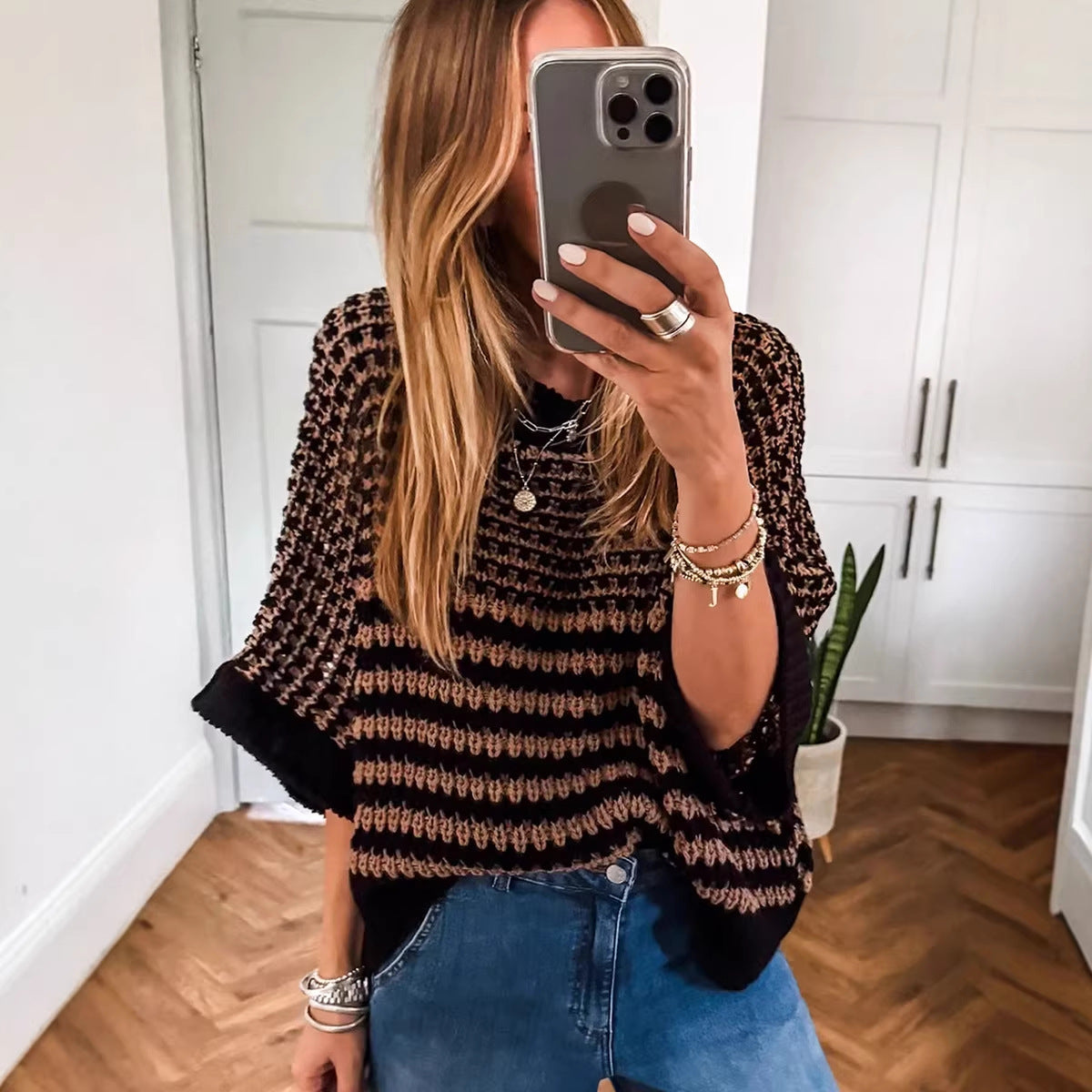 Women’s Relaxed Fit Crew Neck Sweater | Stylish Versatile Knitted Pullover | Casual Soft-Touch Daily Sweater | Modern Minimalist Long-Sleeve Top for Women | 2026 Winter Essentials Knitwear
