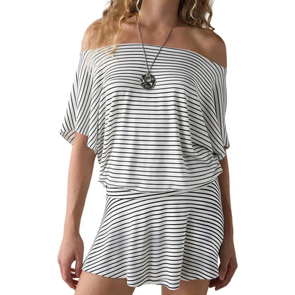 2026 Summer Spring Women's Draped Off-The-Shoulder Mini Dress