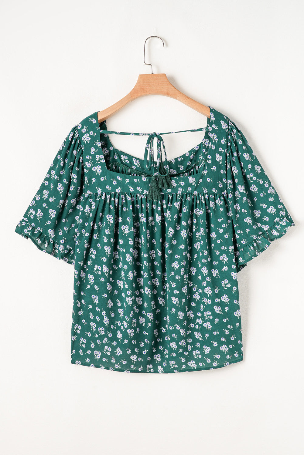 Threaded Pear Adelynn Square Ruffled Trim PLUS Blouse