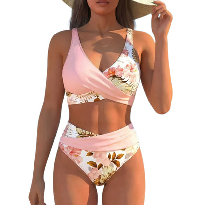 Women's Floral Print Bikini Set Two Piece Swimsuit Sexy European Style