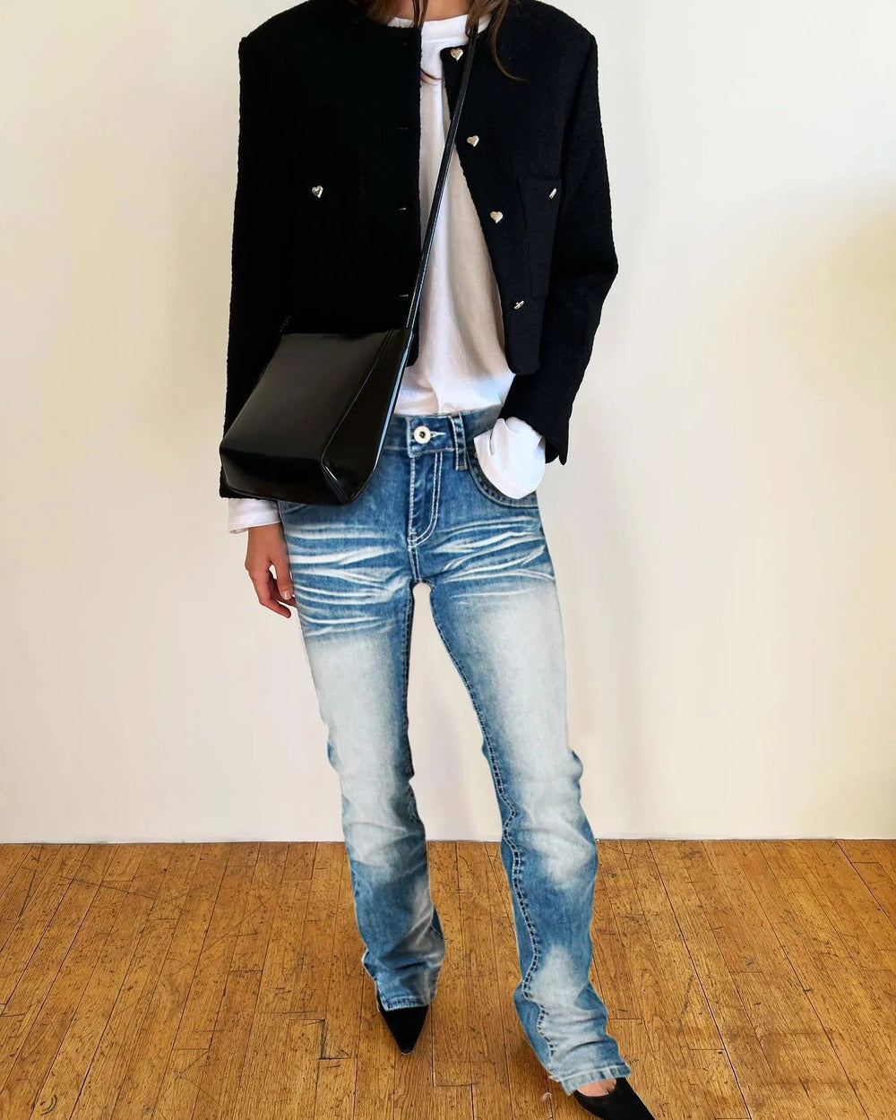 Women’s Jeans T197 | Premium High-Sense Tailored Denim | Elegant Slim-Straight Fit Blue Jeans | Modern Luxury Women's Trousers | 2026 High-Fashion Denim Collection