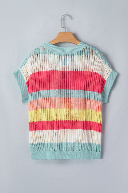 Threaded Pear Joelle Knit Short Sleeve Sweater