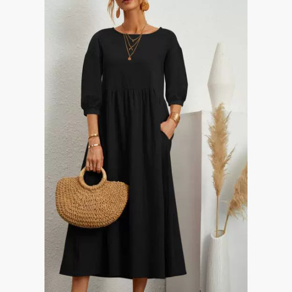 Women’s Summer A-Line Dress with Pockets
